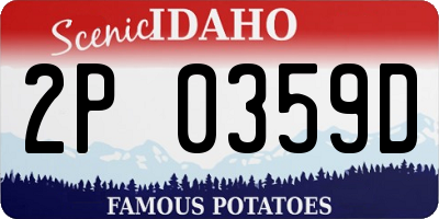 ID license plate 2P0359D