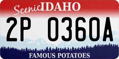 ID license plate 2P0360A