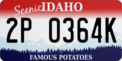 ID license plate 2P0364K