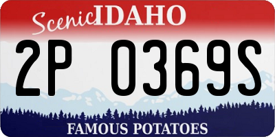 ID license plate 2P0369S