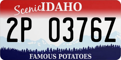 ID license plate 2P0376Z