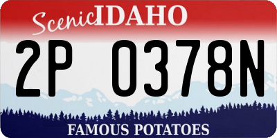 ID license plate 2P0378N