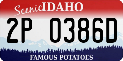 ID license plate 2P0386D