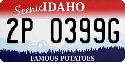 ID license plate 2P0399G