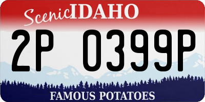 ID license plate 2P0399P