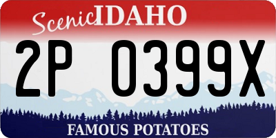 ID license plate 2P0399X
