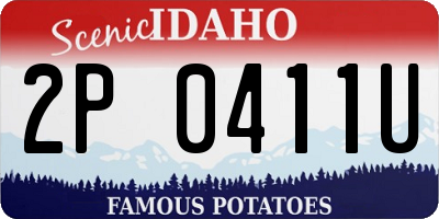 ID license plate 2P0411U