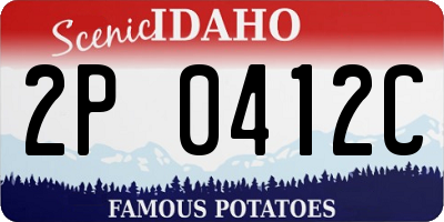 ID license plate 2P0412C