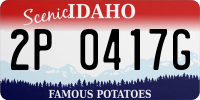ID license plate 2P0417G