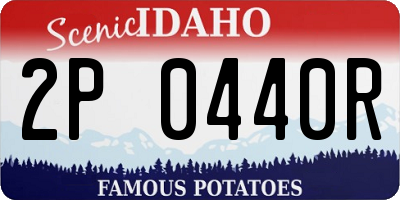 ID license plate 2P0440R