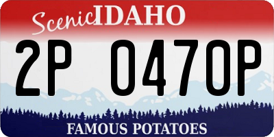 ID license plate 2P0470P