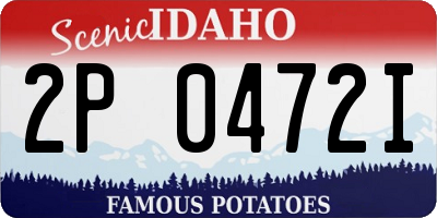 ID license plate 2P0472I