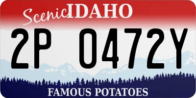 ID license plate 2P0472Y