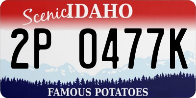 ID license plate 2P0477K
