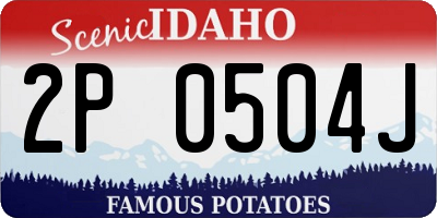 ID license plate 2P0504J