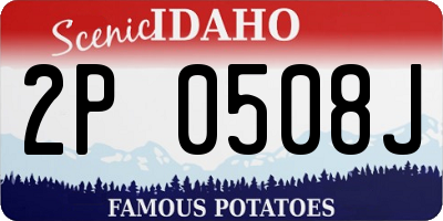 ID license plate 2P0508J
