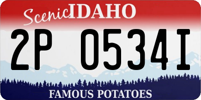 ID license plate 2P0534I