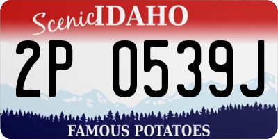 ID license plate 2P0539J