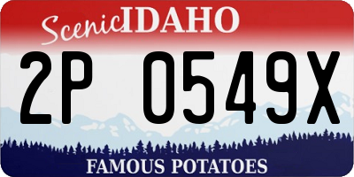 ID license plate 2P0549X