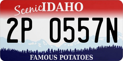 ID license plate 2P0557N
