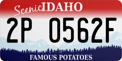 ID license plate 2P0562F