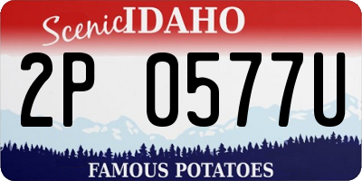 ID license plate 2P0577U