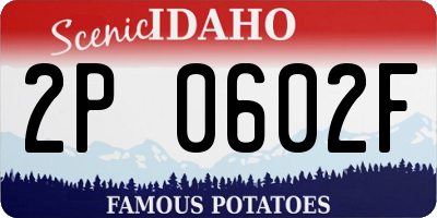 ID license plate 2P0602F