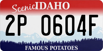 ID license plate 2P0604F