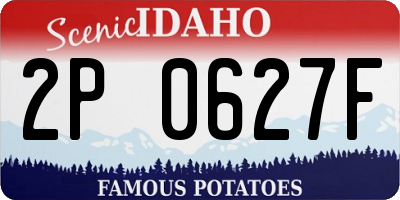 ID license plate 2P0627F