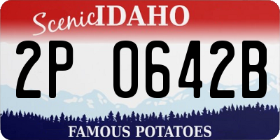 ID license plate 2P0642B