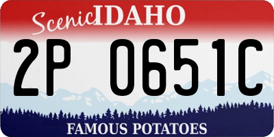 ID license plate 2P0651C