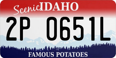 ID license plate 2P0651L