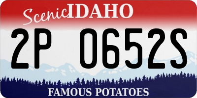 ID license plate 2P0652S