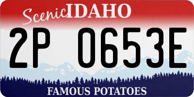 ID license plate 2P0653E