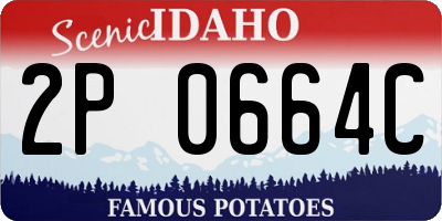 ID license plate 2P0664C