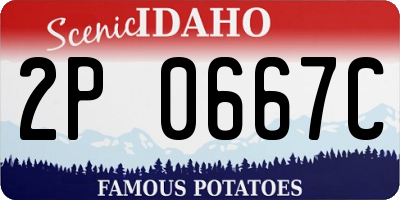 ID license plate 2P0667C