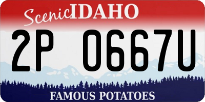 ID license plate 2P0667U