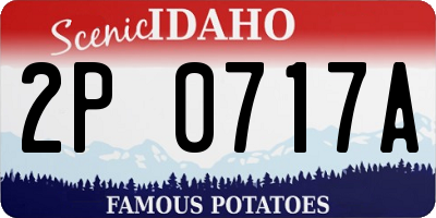 ID license plate 2P0717A