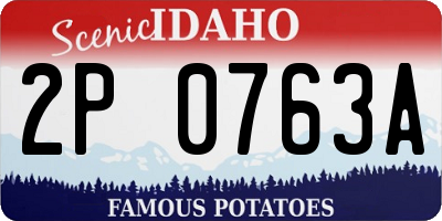ID license plate 2P0763A