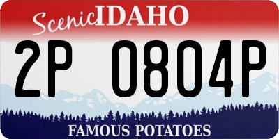 ID license plate 2P0804P