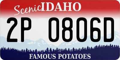 ID license plate 2P0806D