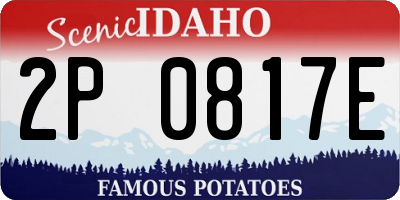 ID license plate 2P0817E