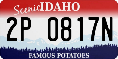 ID license plate 2P0817N