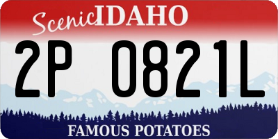 ID license plate 2P0821L