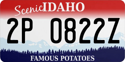 ID license plate 2P0822Z