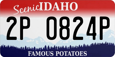 ID license plate 2P0824P
