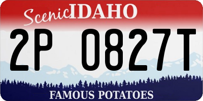 ID license plate 2P0827T