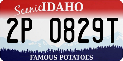 ID license plate 2P0829T