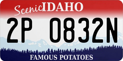 ID license plate 2P0832N