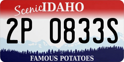 ID license plate 2P0833S